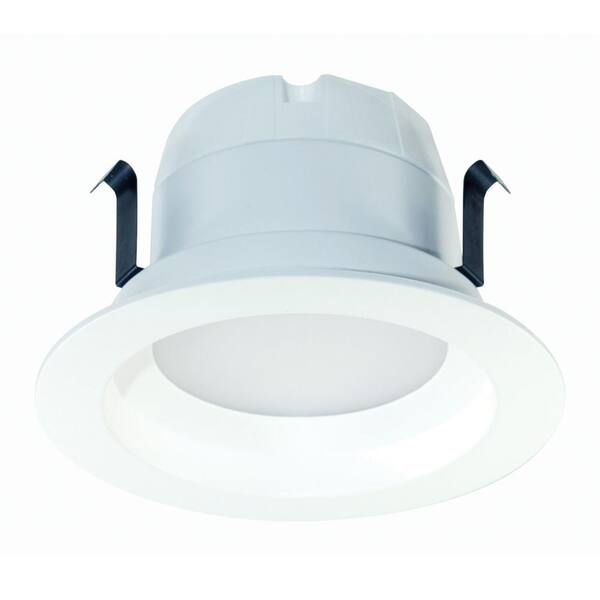 HALCO LIGHTING TECHNOLOGIES 50-Watt Equivalent 10-Watt 4 in. Dimmable CEC JA8 White Integrated LED Recessed Retrofit DownLight Trim Cool White 99635