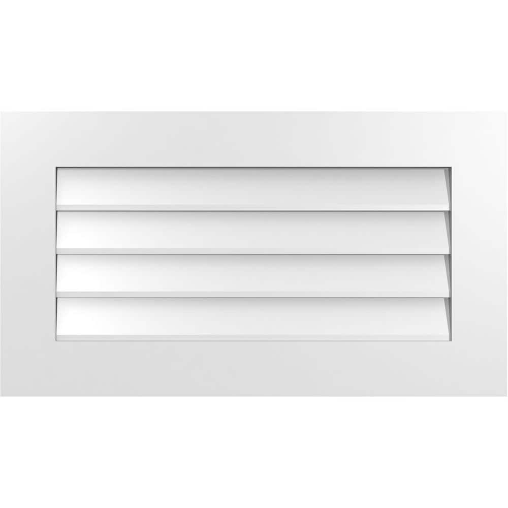 32 in. x 18 in. Vertical Surface Mount PVC Gable Vent: Decorative with Standard Frame price history on PriceWatchPro