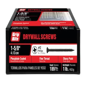 #6 x 1-5/8 in. Philips Bugle-Head Fine Thread Fine Thread Drywall Screws (1 lb./Pack)