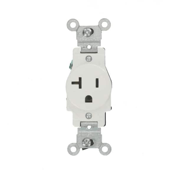 20 Amp 125 V Single Outlet/Receptacle, White (1-Pack) 5891-W