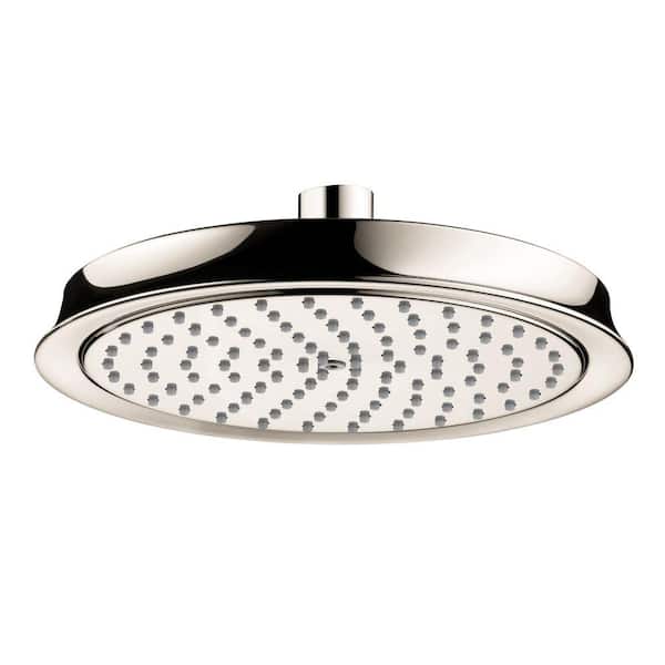 Hansgrohe Raindance C 180 1-Spray Patterns with 2.5 GPM 8.375 in. Ceiling Mount Fixed Shower Head in Polished Nickel