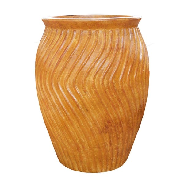 Ravenna Pottery 12 in. Clay Spiral Pot