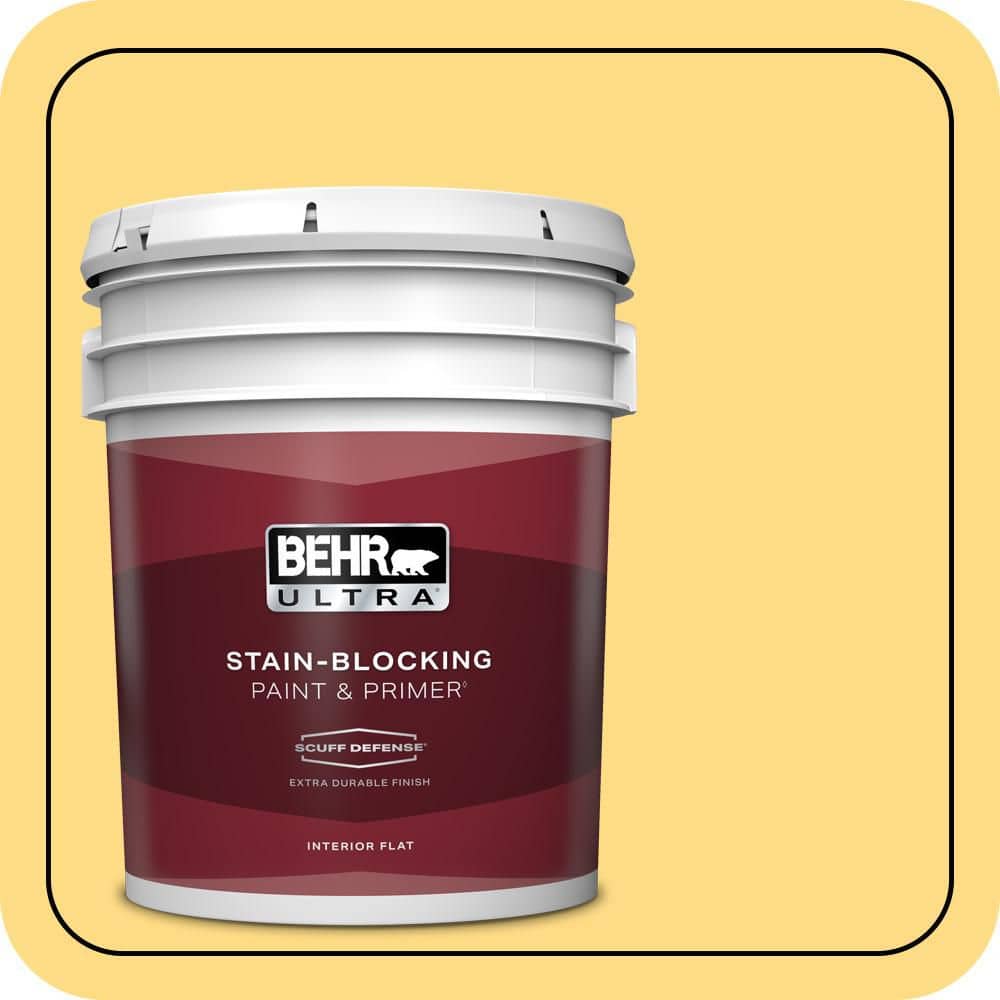 5 gal. #340B-5 Yellow Brick Road Extra Durable Flat Interior Paint & Primer price history on PriceWatchPro