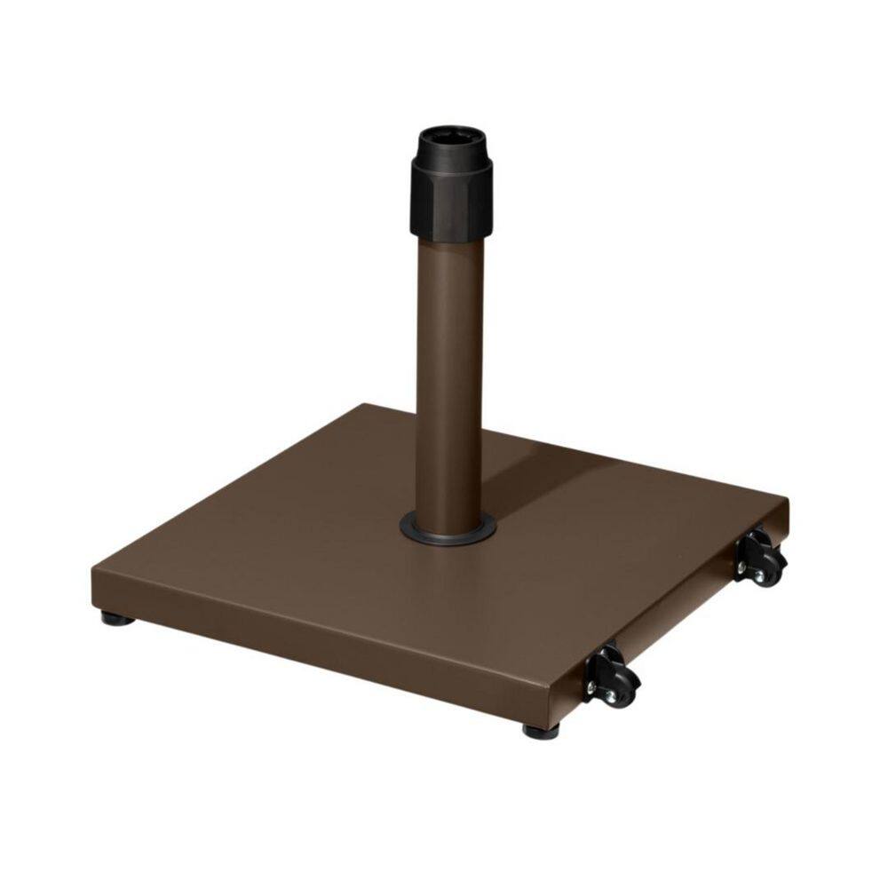 45 lb. Patio Umbrella Base with Wheels  Heavy Duty Outdoor Patio Market Umbrella Stand for Deck with Rollers in Brown price history on PriceWatchPro