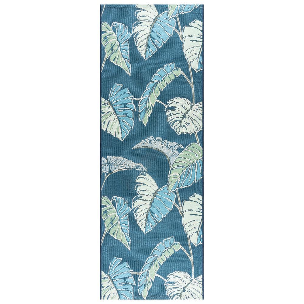 KONA COAST BY REYN SPOONER Fresco Kukui Navy 2 Ft. X 6 Ft. Floral ...