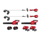 M18 FUEL 18-Volt Lithium-Ion Brushless Cordless QUIK-LOK String Trimmer/Blower Combo Kit w/Batteries & Charger(4-Tool)