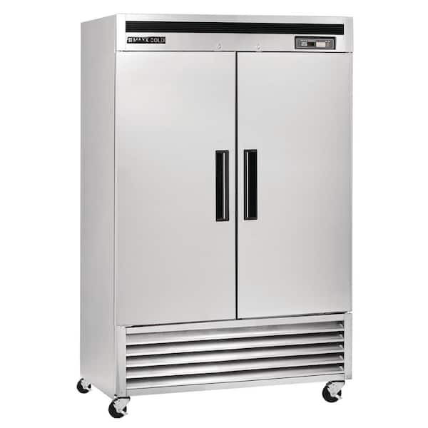 MCR-49FDHC 54 in. Double Door Reach In Refrigerator Bottom Mount Stainless Steel