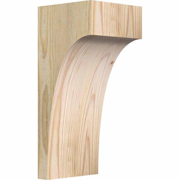Ekena Millwork 6 in. x 6 in. x 14 in. Douglas Fir Huntington Rough Sawn Corbel