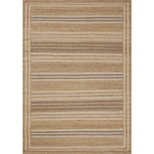 Chris Love Julia Judy Natural / Dove 7 ft. 9 in. x 9 ft. 9 in. Contemporary Area Rug