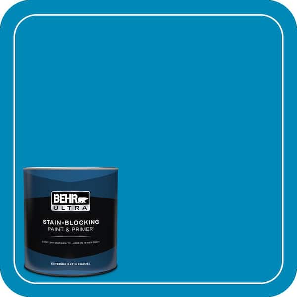 BEHR ULTRA 1 qt. #540B-7 Royal Peacock Satin Enamel Exterior Paint & Primer