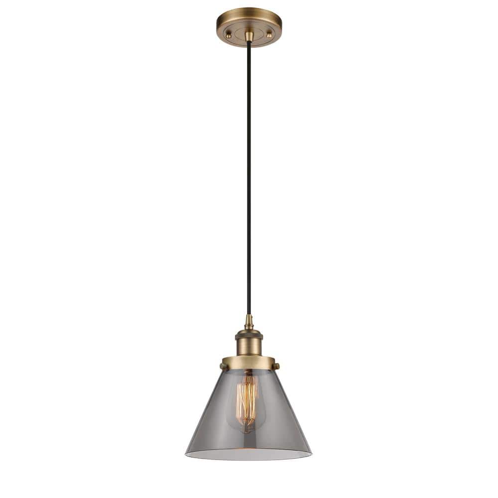 Ballston Urban Brushed Brass 10" Mini Pendant with Adjustable Cord