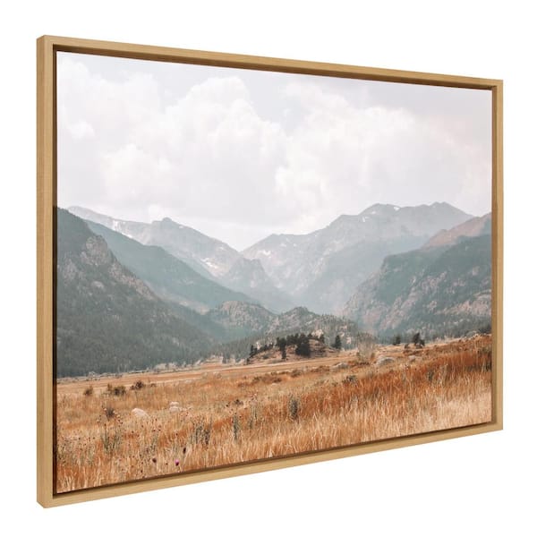 Kate and Laurel "Natural Prairie Landscape" by Alicia Abla, 1-Piece Framed Canvas Landscape Nature Art Print, 28 in. x 38 in.