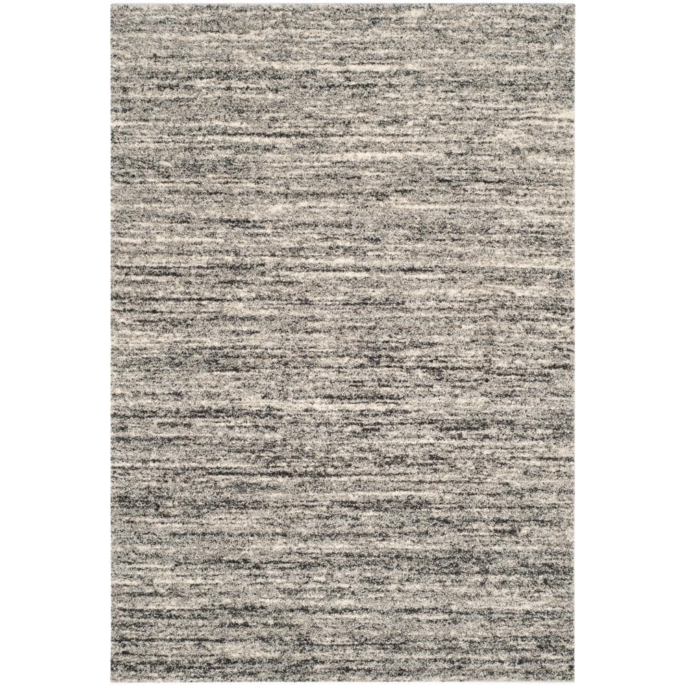 SAFAVIEH Retro Ivory/Gray 8 ft. x 10 ft. Striped Area Rug RET2133-1180 ...