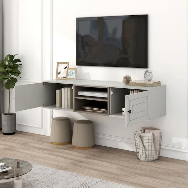 Wall Mounted TV Stand Floating TV Stand, Entertainment, 52% OFF