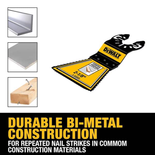 DEWALT 2-1/8 in. Bi-Metal General Purpose 3-Sided Oscillating Tool
