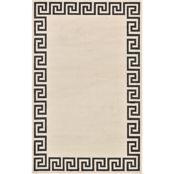 Unique Loom Athens Modern Beige 5' 0 x 8' 0 Area Rug 3125007 The Home
