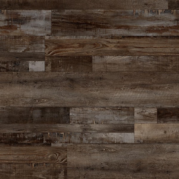 Unbranded Take Home Sample - 7 in. x 7 in. Woodland Driftwood Click Lock Rigid Core Waterproof Luxury Vinyl Plank Flooring