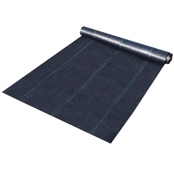 Unbranded 6 ft. x 250 ft. 4.1 Oz Heavy Duty Weed Barrier Woven PP Fabric for Landscaping,Ground Cover,Weed Blocker Weed Mat,Black