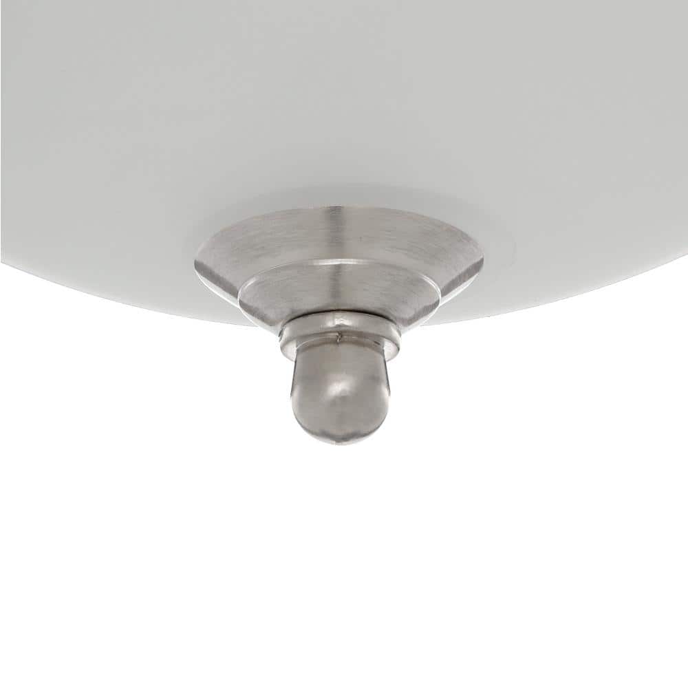 Brushed Nickel 16" Dome Glass Flush Mount Ceiling Light