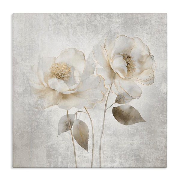 Stupell Industries Contemporary Muted Blossoms by Irene Weisz Unframed Nature Graphic Art Print 36 in. x 7 in.