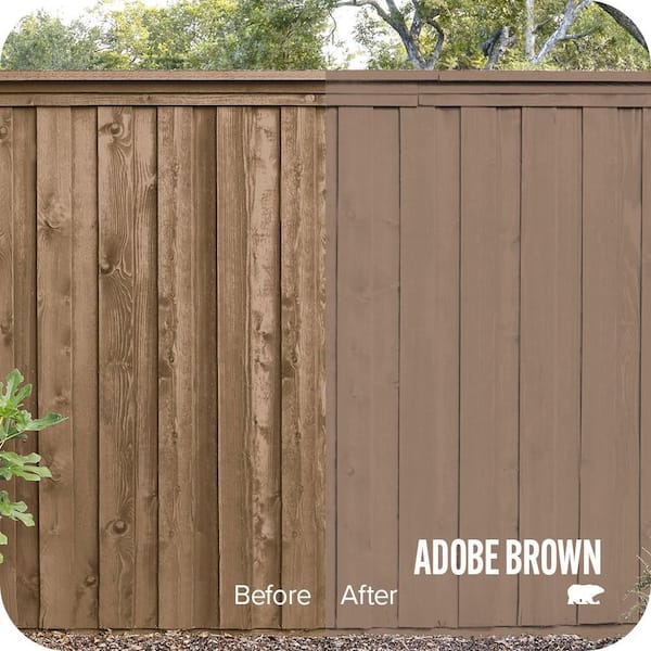 5 gal. #SC-148 Adobe Brown Solid Color House and Fence Exterior Wood Stain
