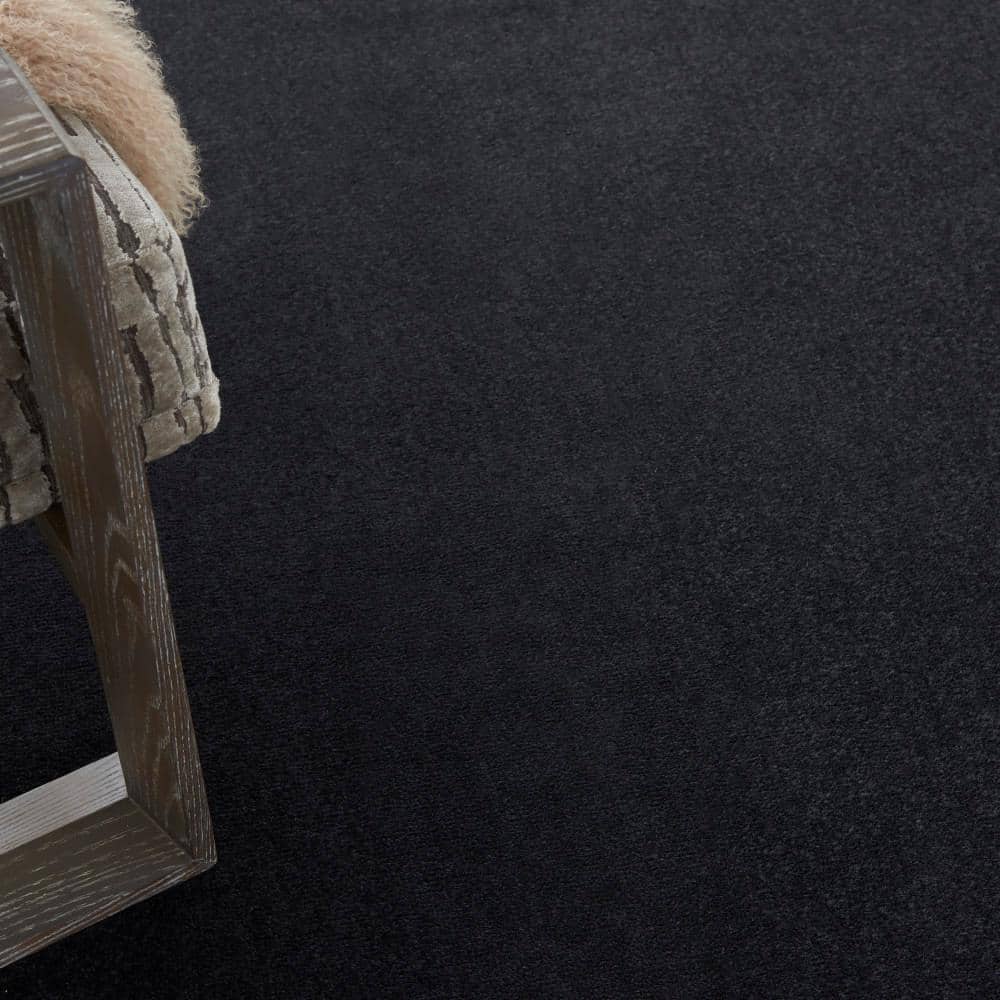 Black Rectangular Synthetic Reversible Indoor/Outdoor Area Rug