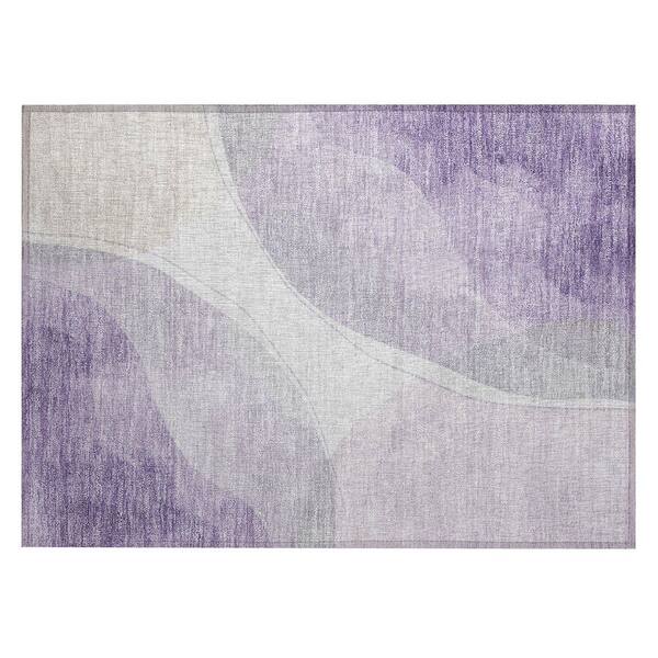 Chantille Machine Washable Indoor/Outdoor Abstract ACN3082 Lavender 3 ft. x 4 ft. Area Rug