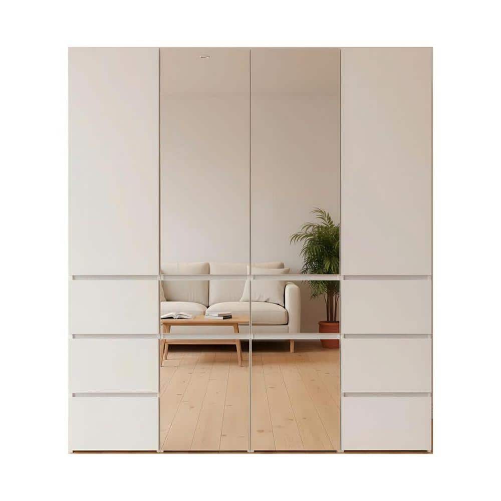 Klair Living Elise Collection-64 in. W White Modular Slim 8-Drawer
