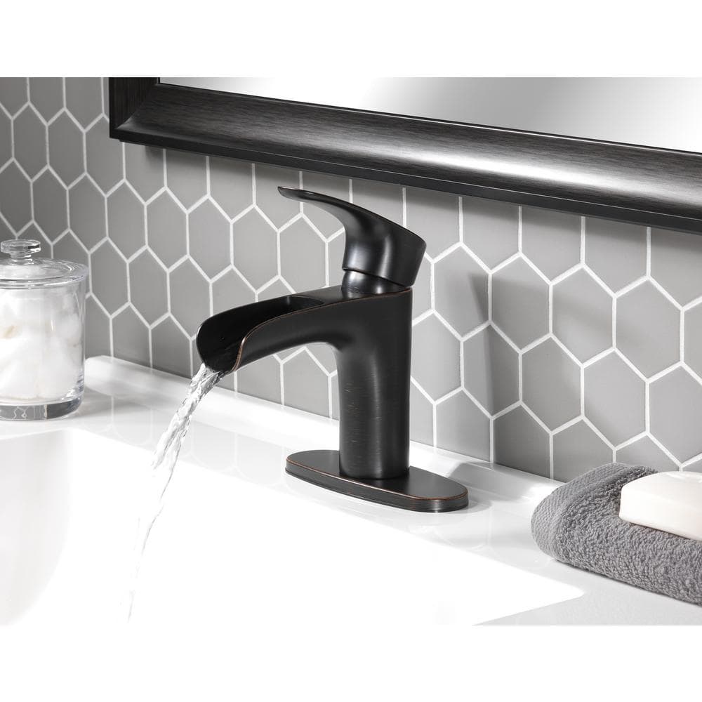 Capri Waterfall Single-Handle Bathroom Faucet in Oil-Rubbed Bronze
