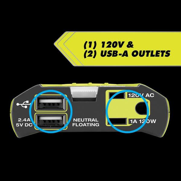 120W Portable Power Inverter 18V-21V To 220V For Outdoor Camping & Work – Li-Ion