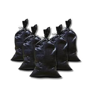 14 in. x 26 in. Black Woven Sand Bags with Tie String (100-Pack)