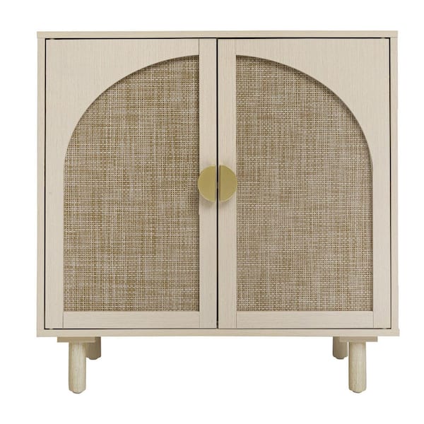 Boosicavelly Natural 31.57 in. H Storage Cabinet with 2-Doors