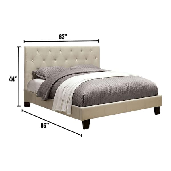 William's Home Furnishing Leeroy Queen Bed in Ivory