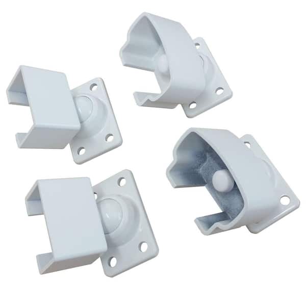 Pivot Railing System EZ Handrail White Aluminum Pivot Bracket Kit-EZPMW - The Home Depot