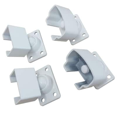 EZ Handrail 1.9 in. Aluminum Round ADA Handrail White Wall Bracket EZA200-W