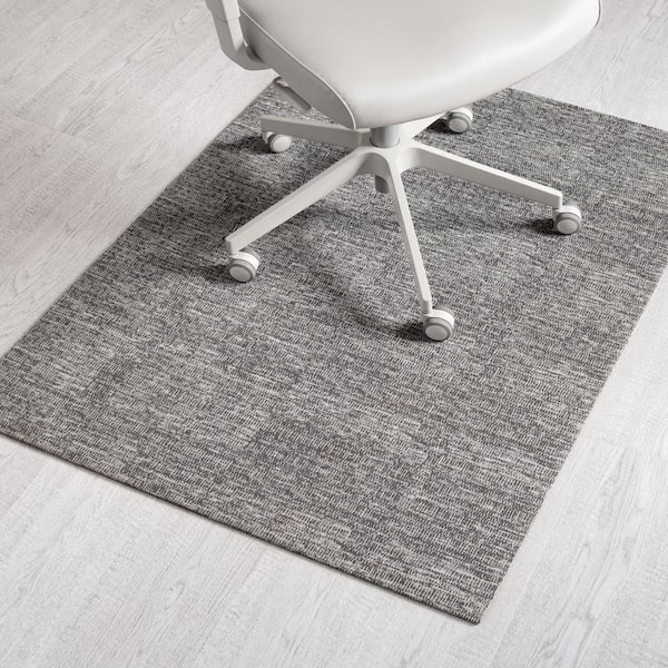 Burlington Gray 40 in. x 54 in. Polyester Non-Slip Backing Indoor Chair Mat