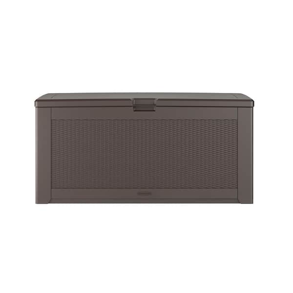 Rubbermaid Outdoor Deck Box, Extra Large, Weather Resistant, Gray
