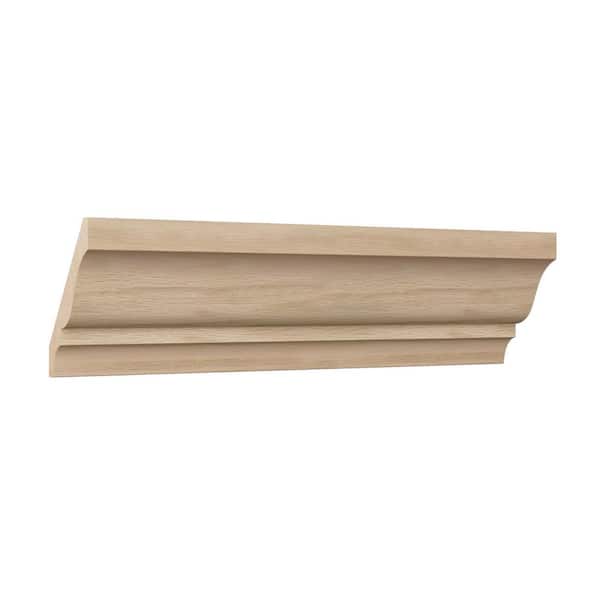 Ekena Millwork WM49 0.56 in. D x 3.63 in. W x 96 in. L Wood (White Oak) Crown Molding