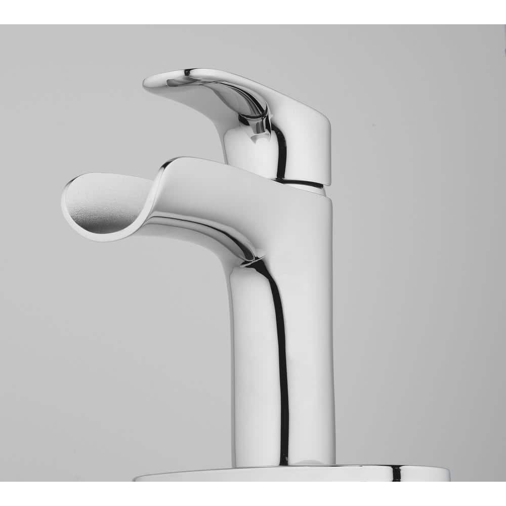 Capri Collection Modern Waterfall Chrome Bathroom Faucet