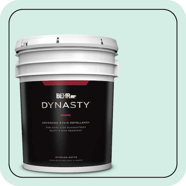BEHR DYNASTY 5 gal. #490C-2 Adriatic Mist Matte Interior Stain-Blocking Paint & Primer