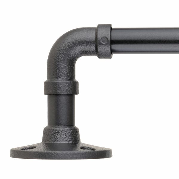 Decopolitan Pipe Wrap Around 86 in. - 128 in. Adjustable Curtain Rod 5/8 in. in Vintage Bronze