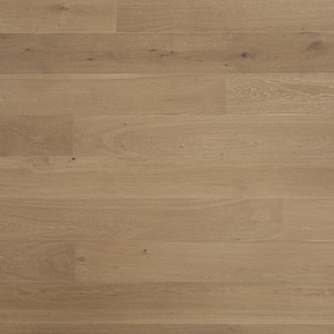 Eclipse White Oak 1/2 in. T x 7.5 in. W Tongue and Groove Wire Brushed Engineered Hardwood Flooring (31.09 sqft/case)