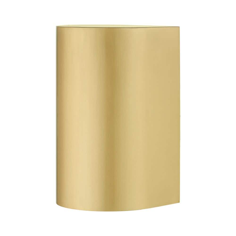 Satin Gold Handcrafted Steel Outdoor Wall Sconce