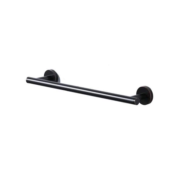 SUS 304 Stainless Steel 16 in. Wall Mounted Towel Bar Bath Hardware Accessory Single Towel Rod in Oil Rubbed Bronze