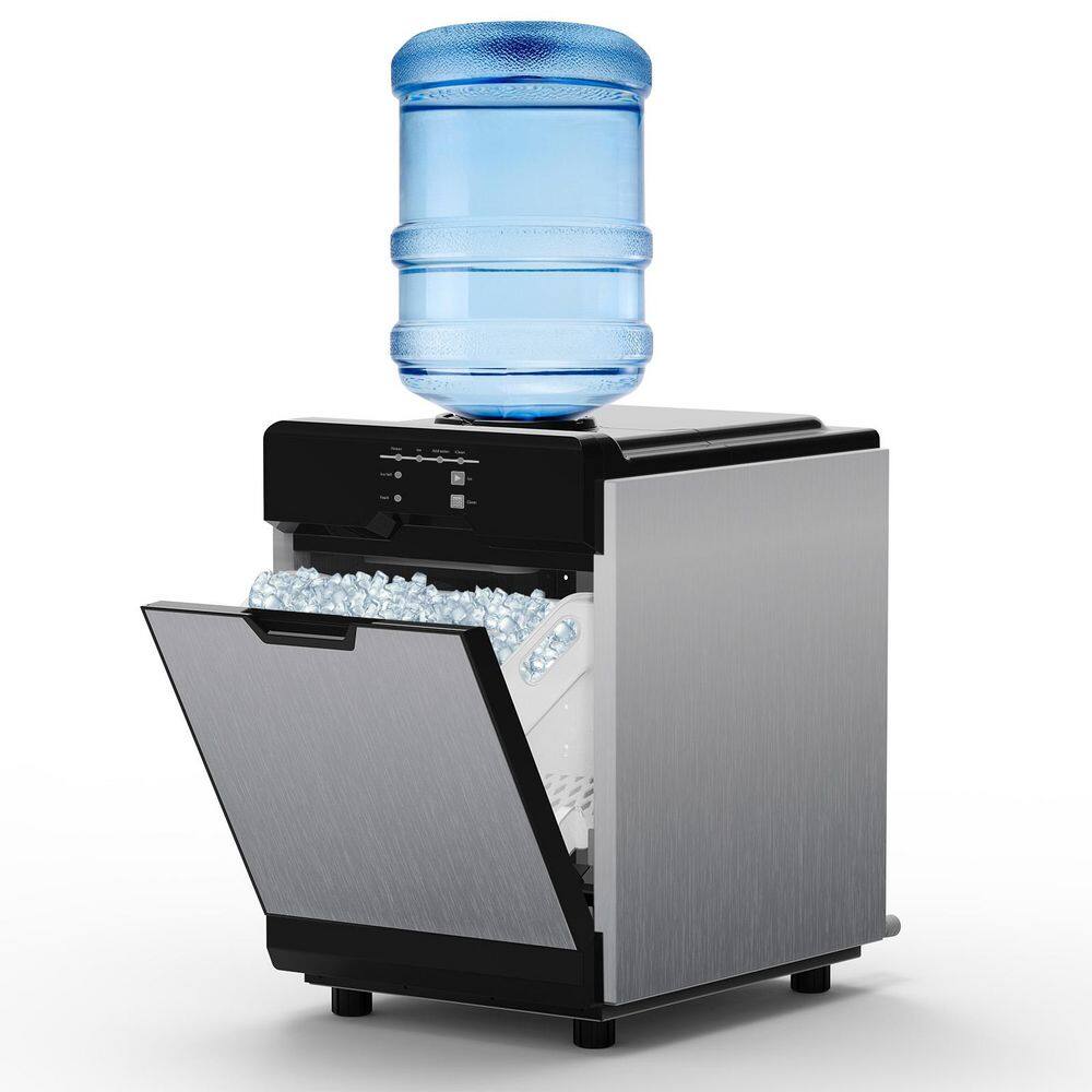 15.55 in. 40 lb. /24 H Nugget Portable Ice Maker Chewable, Auto-Cleaning with Viewing Window, Stainless Steel price history on PriceWatchPro
