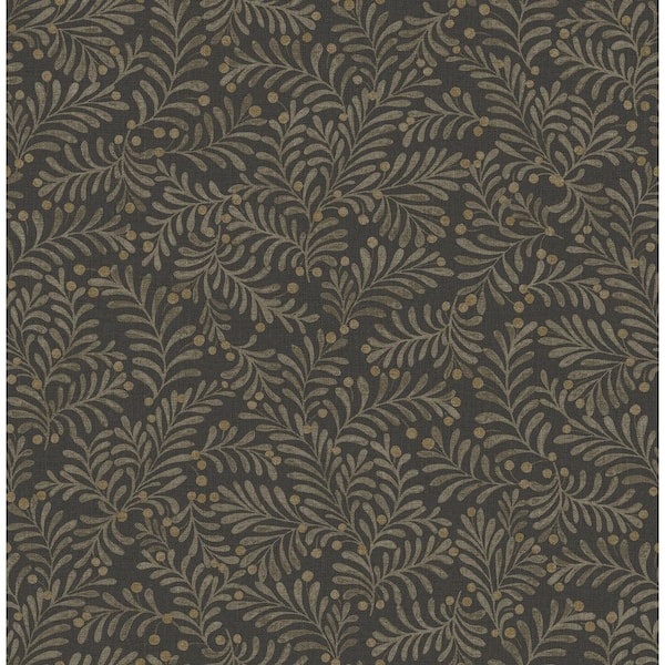 Chesapeake Chrysantha Black Berry Branches Wallpaper