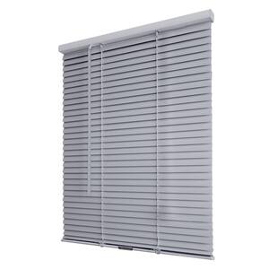Gray Cordless Room Darkening 1 in. Vinyl Mini Blind for Window or Door - 35 in. W x 72 in. L