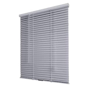 Gray Cordless Room Darkening Vinyl Mini Blinds with 1 in. Slats-47 in. W x 48 in. L (Actual Size 46.5 in. W x 48 in. L)