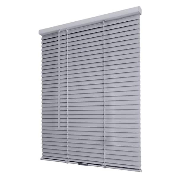 Gray Cordless Room Darkening Vinyl Mini Blinds with 1 in. Slats-60 in. W x 72 in. L (Actual Size 59.5 in. W x 72 in. L)