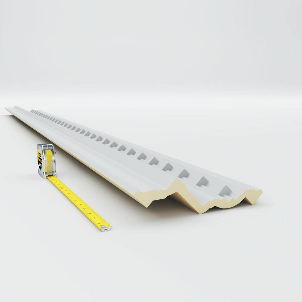 Primed White Polyurethane Dentil Crown Moulding 94 1/2"
